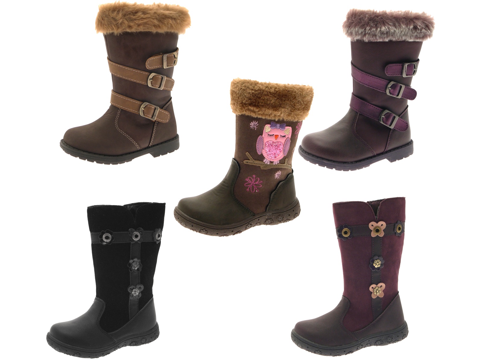 Kids' Fur Boots Kids Glitter or Snow texture Faux Fur Ankle Boots Shoes Flat Side Zipper shoes. Beautiful Comfort Sole with zipper on side for easy on or off, sure will warm you up all winter.